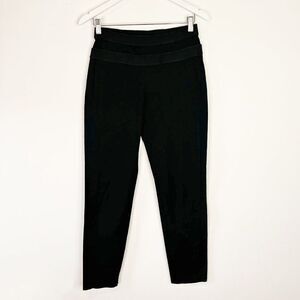 CLEARANCE  - Theory 38 Black Split Bi Stretch Elastic Waist Pull On Dress Pants